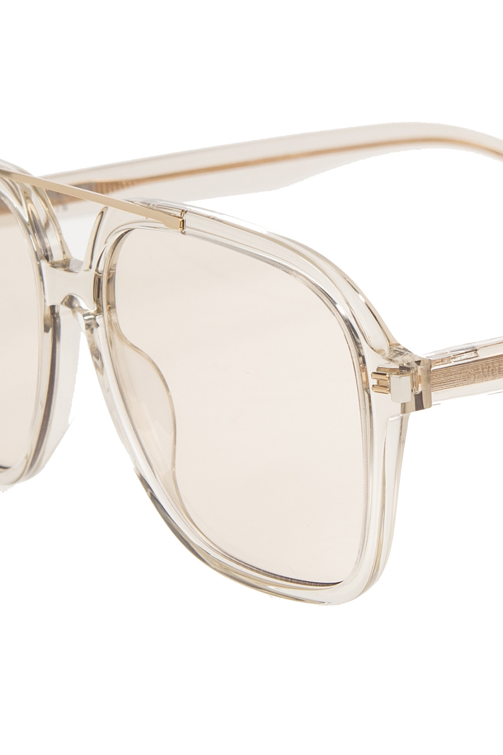 小物 SL 545 TRANSPARENT CREAM AND LIGHT GOLD Saint Laurent SL 545 Sunglasses in Transparent Cream & Light